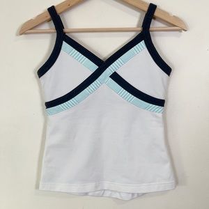 Lululemon Athletica White and Black Tank Top
